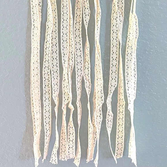 30"L Colorful Rainbow Wall Hanging Lace Fabric Strands Hair Bow Accessory Holder - Picture 9 of 9